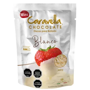(C10) MINI DISCOS CHOC. BLANCO CARAVELLA 300GR X 1U.
