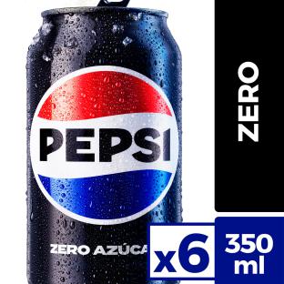 6x Bebida Pepsi Zero Lata 350cc