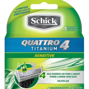 (C12) SCHICK REPUESTO 4 TITANIUM X 2U.