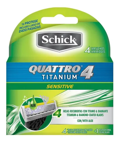 (C12) SCHICK REPUESTO 4 TITANIUM X 2U.