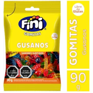 (C12) FINI GOMITAS GUSANOS DULCES 90 GRS x 6U.