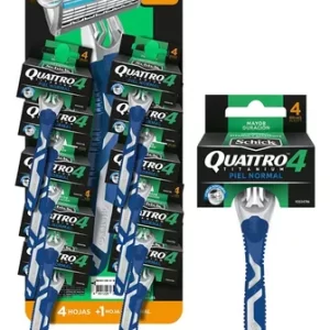 (C8) SCHICK QUATTRO TITANIUM DESEC. X 10U.