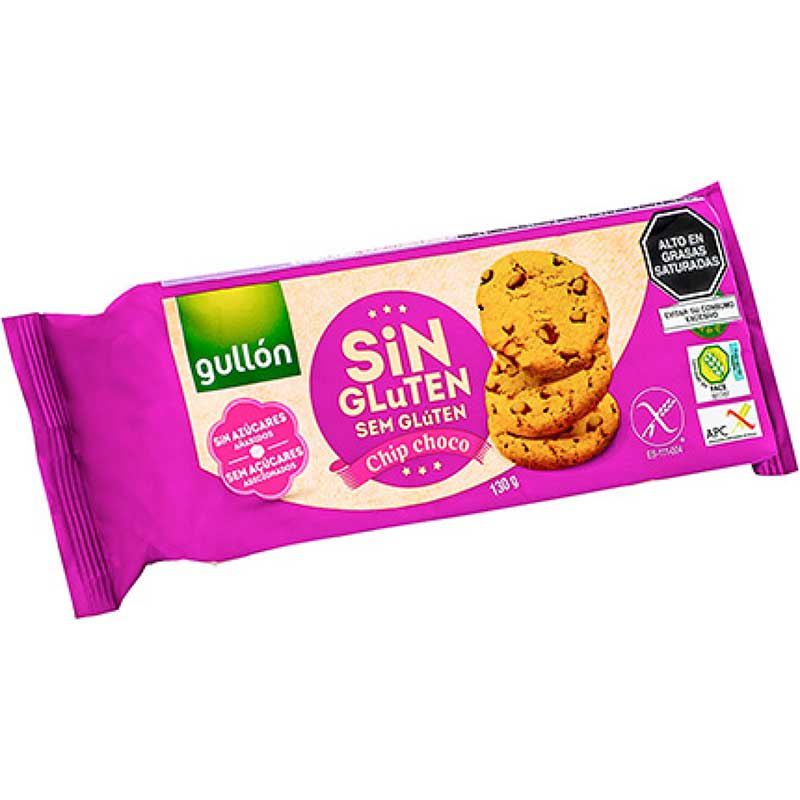Galletas Chip Choco Sin gluten 130 gr - Gullón