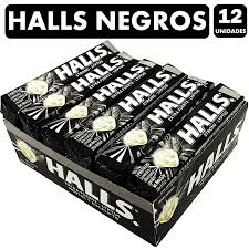 (C30) HALLS STRONG (NEGRO) X 12U.