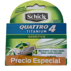 (C12) SCHICK REPUESTO 4 TITANIUM X 4U.