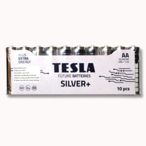 (C72) PILA TESLA SILVER AA X10U.
