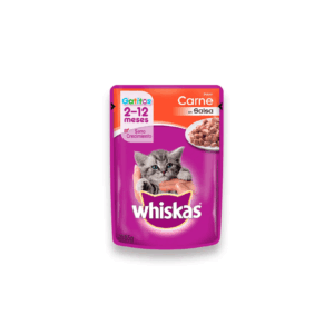 (C1) WHISKAS GATITOS CARNE EN SALSA 85GR X 12U.
