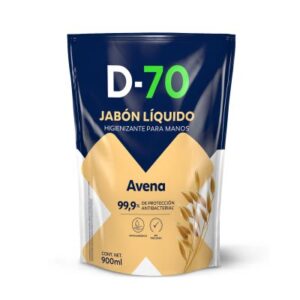 (C10) JABON LIQUIDO D-70 AVENA DP 900ML X 1U.