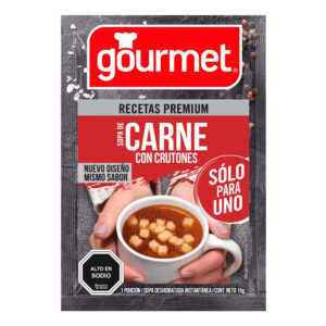 (C40) SOPA GOURMET CARNE C/CRUTONES S/UNO 15 GR X 10U.