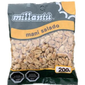 (C6) MANI SALADO MILLANTU 200G. X 6U.