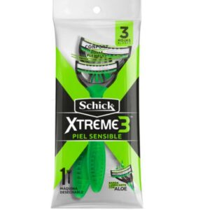 (C12) SCHICK EXTREME3 SENSIBLE X 12U.
