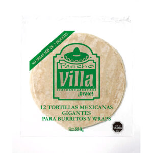 TORTILLAS MEXICANAS GIGANTES PANCHO VILLA 810GR X 12U.