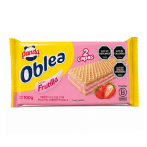 (C28) OBLEA PANDA FRUTILLA 1OO GR X 1U.