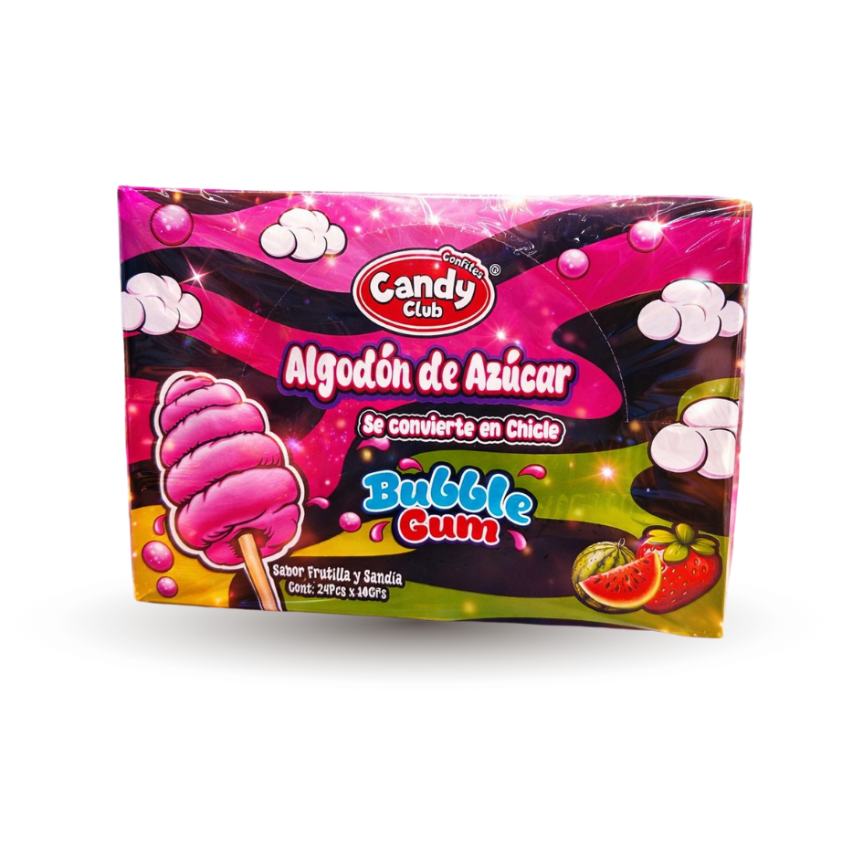 (C6) BUBBLE GUM ALGODON DE AZUCAR 10GR X 24U